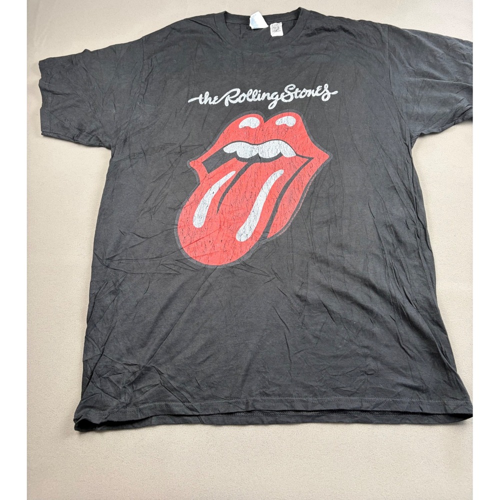 Rolling Stones Graphic T-Shirt Black Port & Company Ring Spun Cotton Large